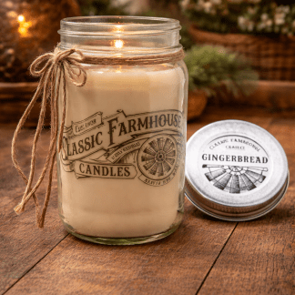 Gingerbread 14 oz Mason Jar Candle