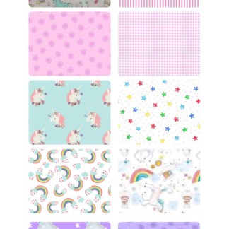 4 Fat Quarters - Assorted Unicorn Flannel Fat Quarter Bundle