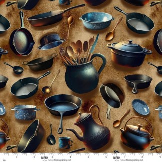 Homestead Heritage Pots & Pans Cotton Fabric