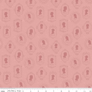 Anne of Green Gables Silhouettes Rose Cotton Fabric