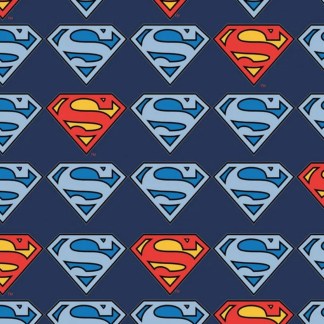 Superman Action Comics Logo Flannel Fabric