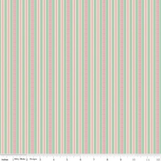 Farmer's Daughter Ticking Sage Cotton Fabric