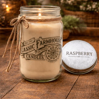 Raspberry 14 oz Mason Jar Candle