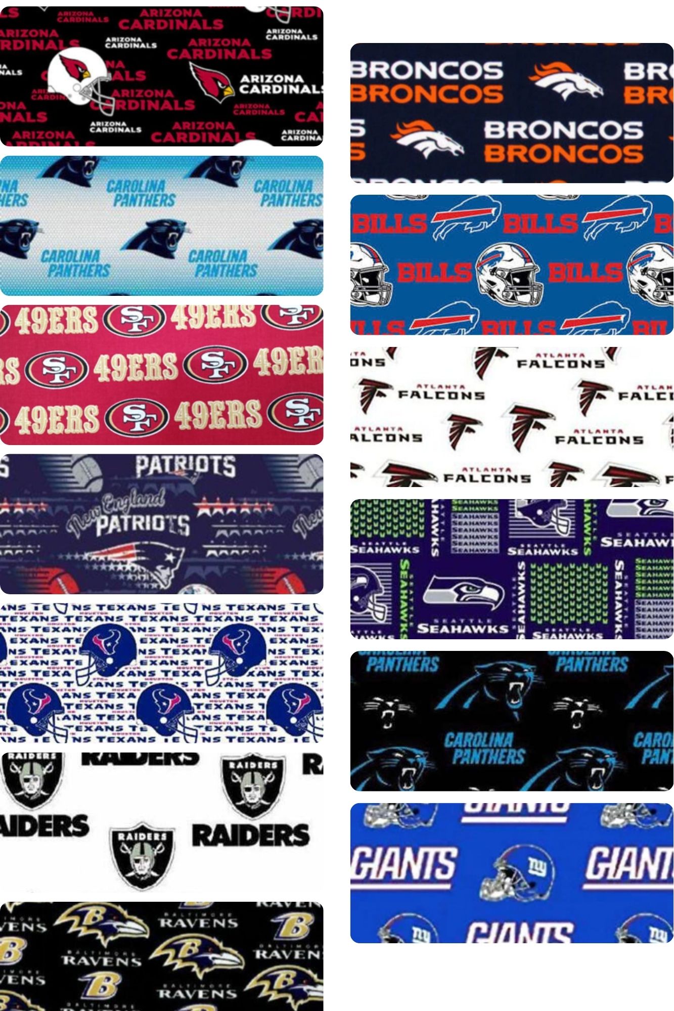5 Bolt Case Pack - Assorted NFL Cotton
