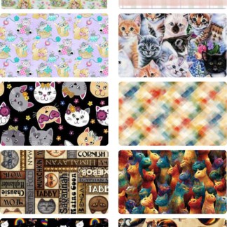 Assorted Cats and Kittens Fabric - 1 lb Scrap Bundle