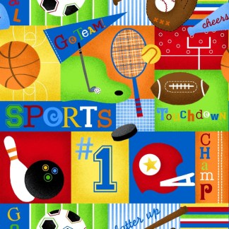 Sports Patch Comfy Flannel Fabric