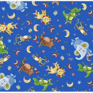 Single Layer Flannel Blanket - Fun Flannel Rainbow Animals