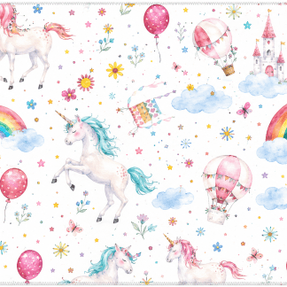 Single Layer Flannel Blanket - Unicorn Fantasy Flannel