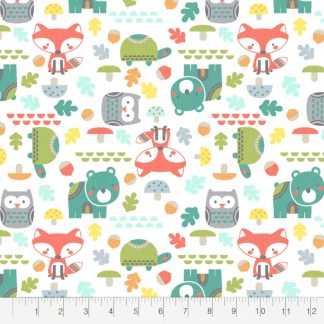 Woodies Pals Flannel Fabric