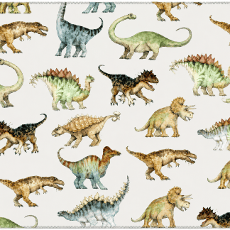 Single Layer Flannel Blanket - Dinosaurs Flannel