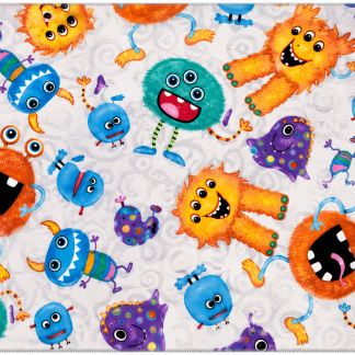 Single Layer Flannel Blanket - Monsters Flannel