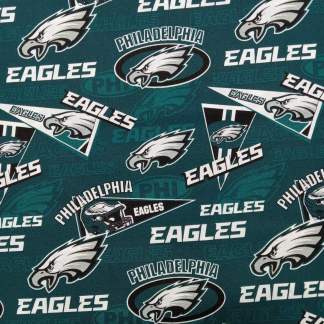 Eagles Retro 45" Wide Cotton Fabric